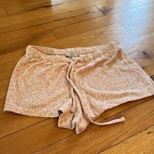 Loft Sleep Pajama Shorts Size XS Pink Cheetah Print